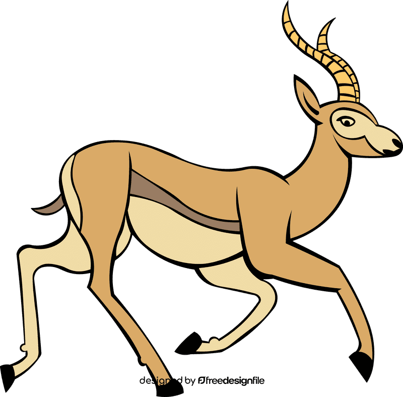 Gazelle Running clipart
