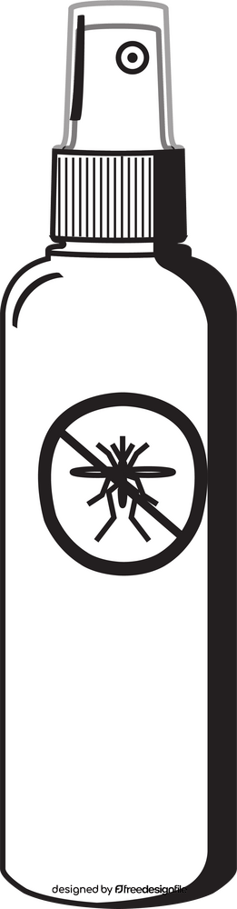 Insect repellent black and white clipart