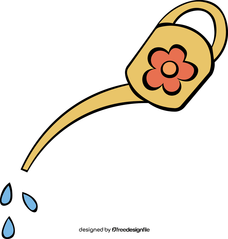 Watering Can Flower clipart