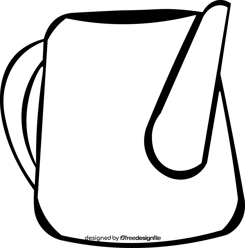 Watering Can Orange black and white clipart