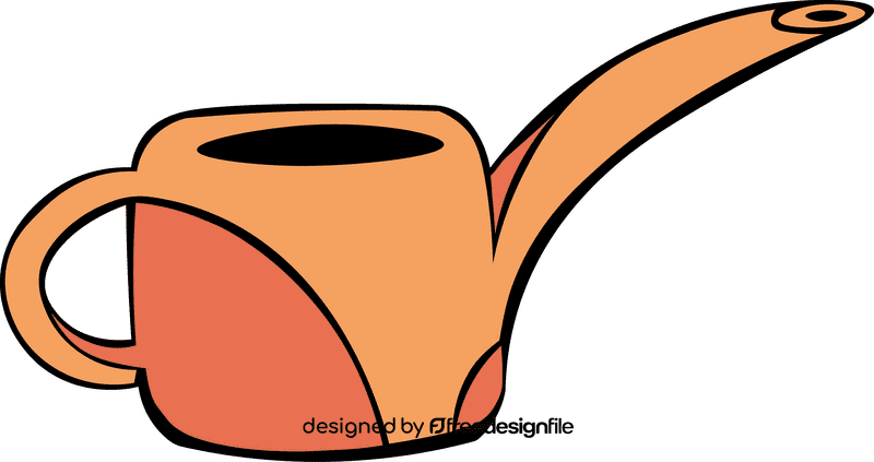 Watering Can Orange Red clipart