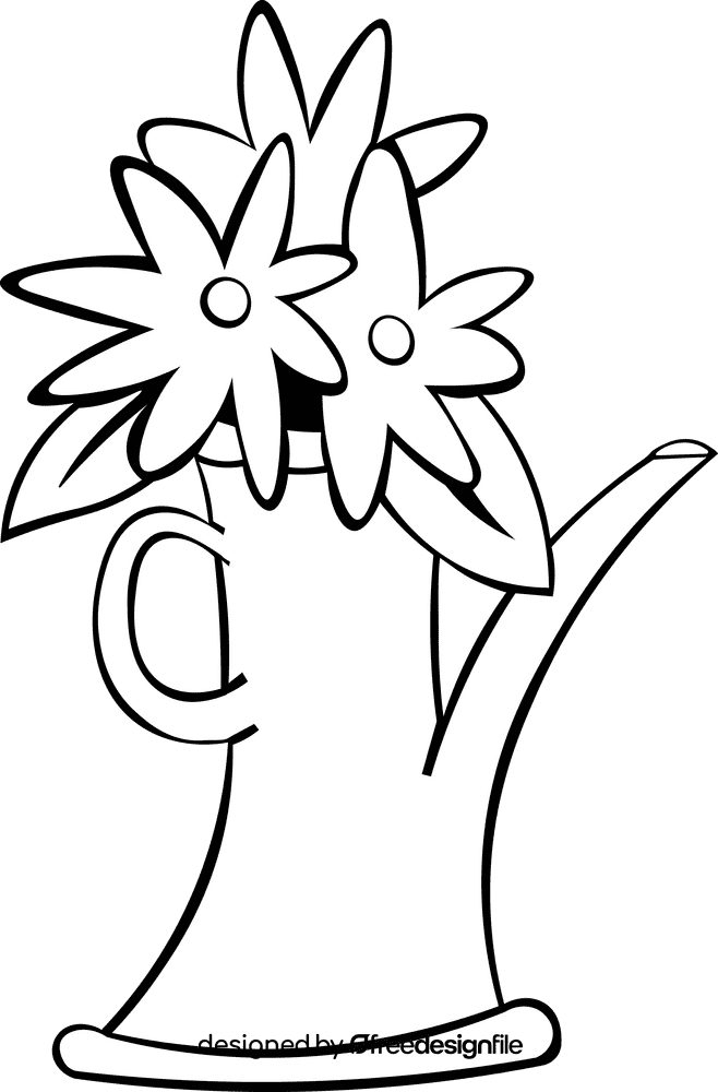 Watering Can black and white clipart