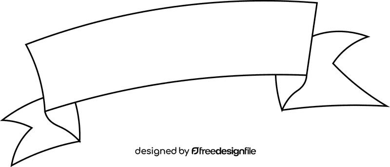 Banner black and white clipart