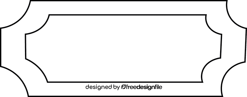 Banner black and white clipart