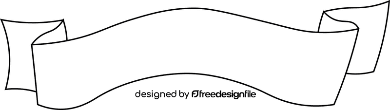 Banner black and white clipart