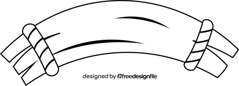 Banner black and white clipart