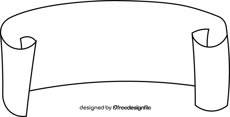 Banner black and white clipart