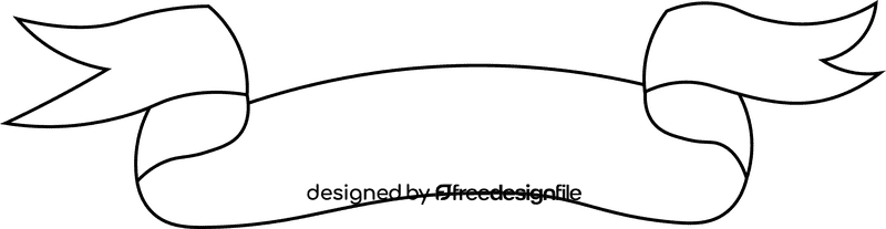 Banner black and white clipart