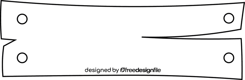 Banner black and white clipart