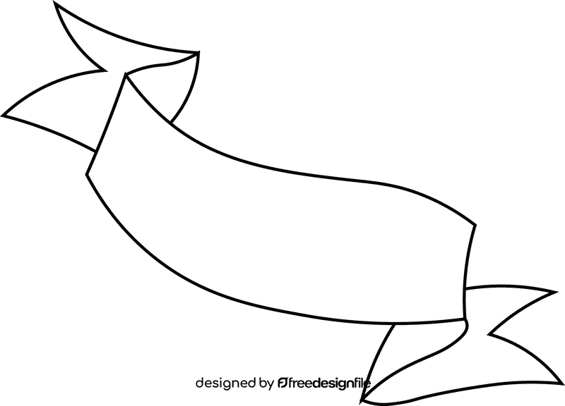 Banner black and white clipart