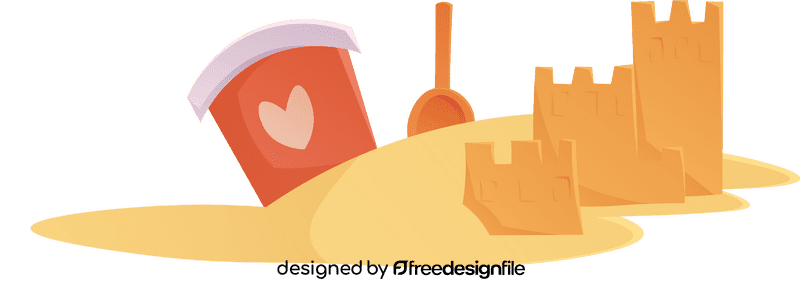 Beach scene Castle clipart