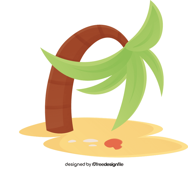 Beach scene clipart