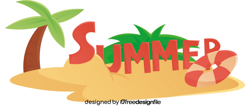 Beach scene clipart