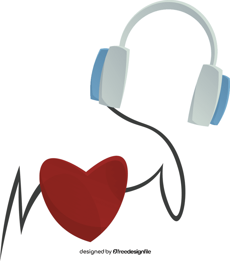 Music Headphones Heart clipart