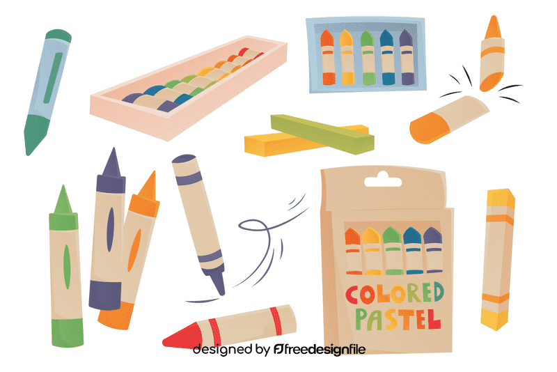 Pastel crayon vector