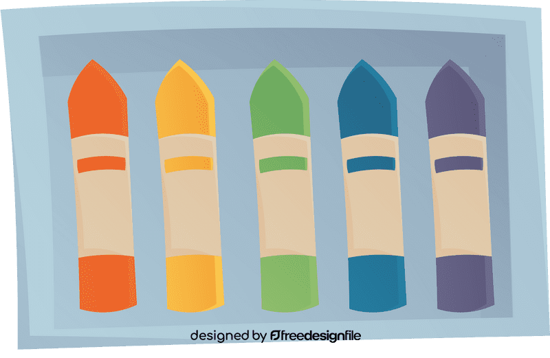 Pastel crayon Set clipart