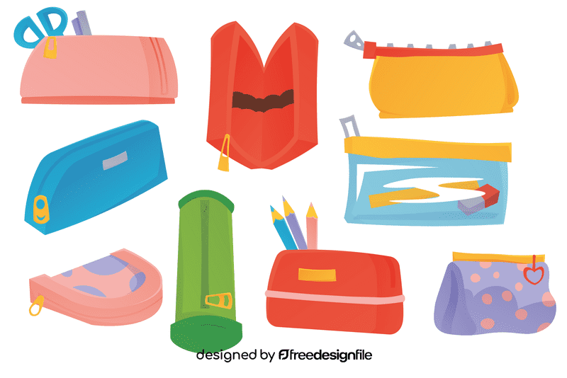 Pencil case vector