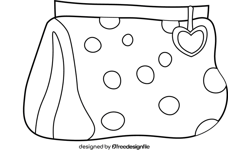 Pencil case black and white clipart