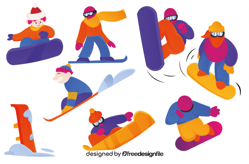 Snowboarding vector