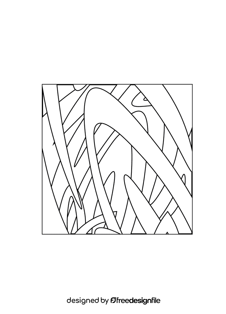 Texture Leaves black and white clipart