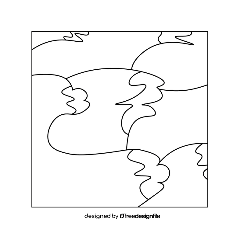 Texture Waves black and white clipart