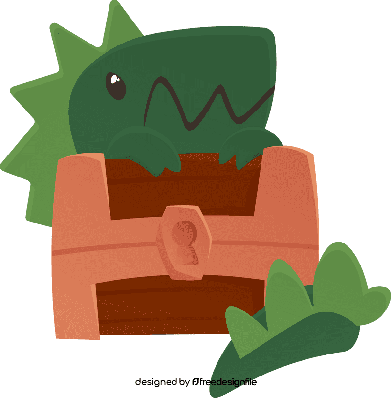 Dragon treasure chest clipart