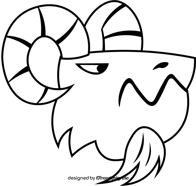 Dragon Head black and white clipart