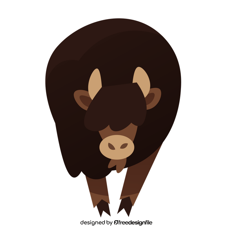 Cartoon bison clipart