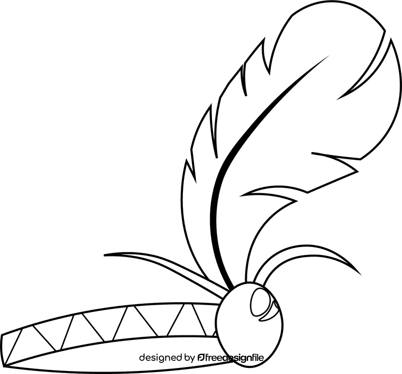 Roaring 20s Head Loop black and white clipart