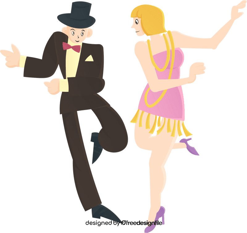 Roaring 20s Dance Couple clipart