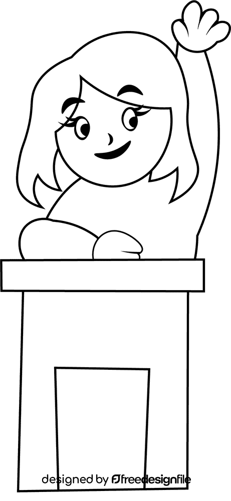 Student Tribune black and white clipart