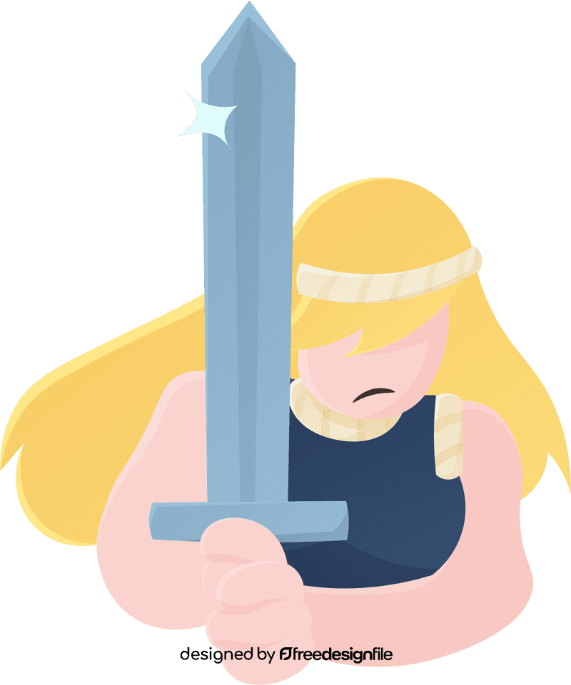 Woman warrior clipart