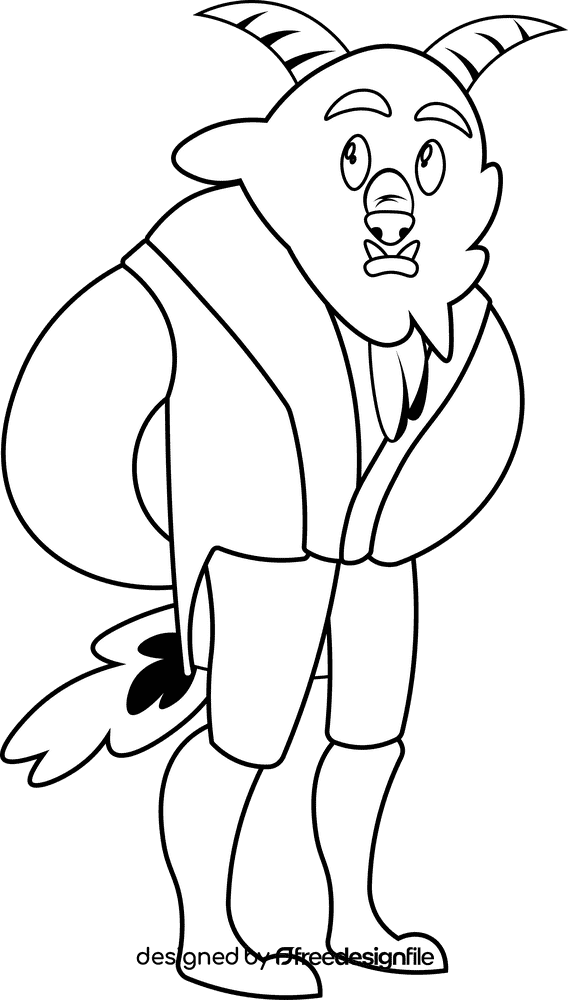 Beauty and the beast, beast black and white clipart