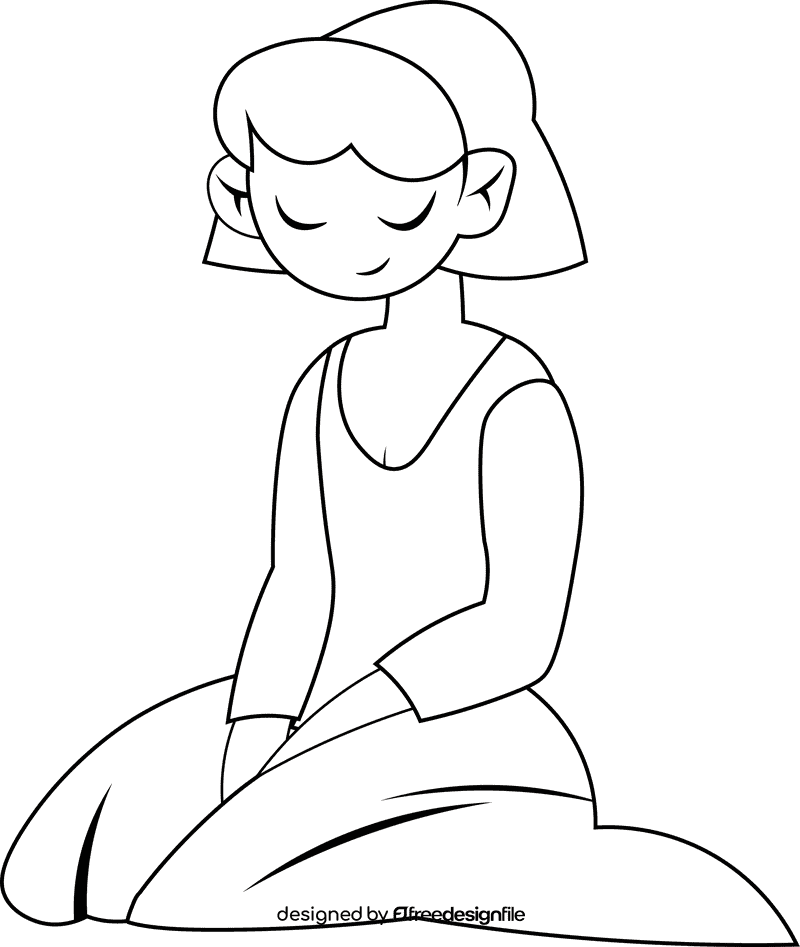 Cinderella black and white clipart