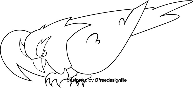 Falcon black and white clipart