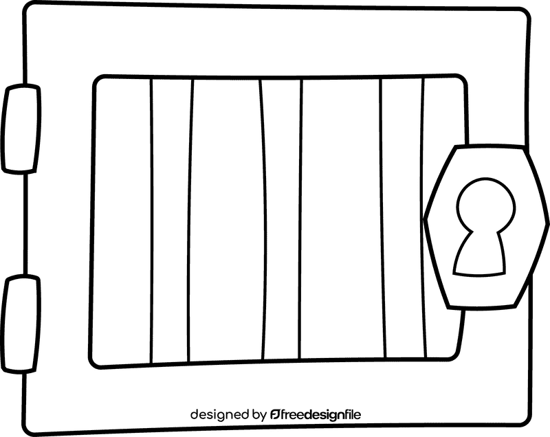 Jail Bars black and white clipart