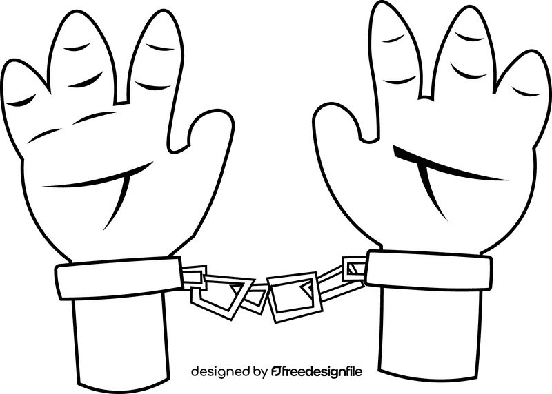 Jail Hands black and white clipart