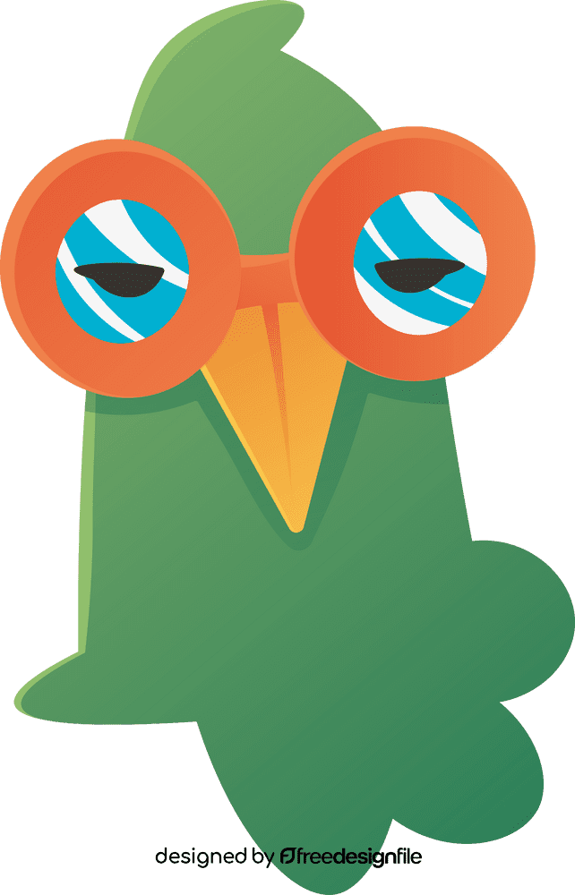 Macaw Head Glass clipart