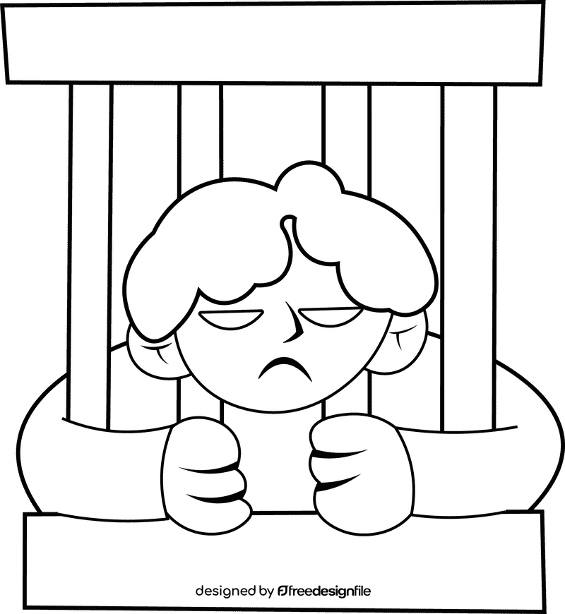 Prisoner Bars black and white clipart