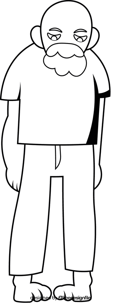 Prisoner Old black and white clipart