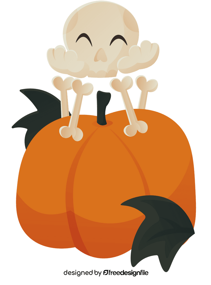 Skeleton Pumpkin clipart