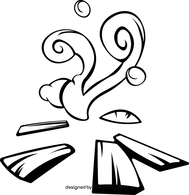 Bonfire Fireless black and white clipart