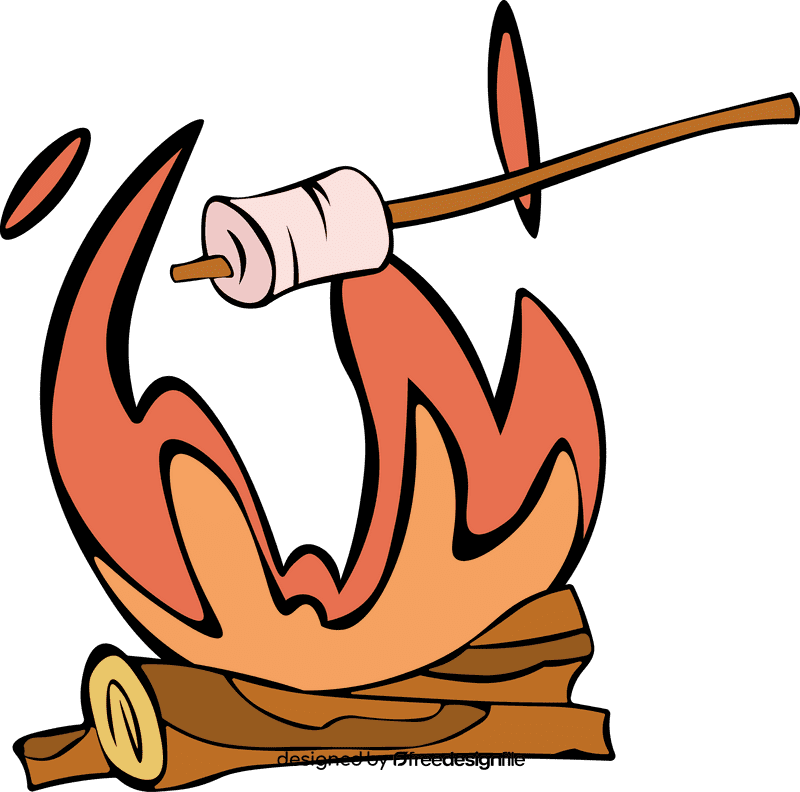 Bonfire Marshmallow clipart
