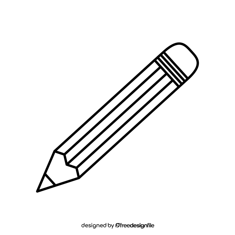 Pencil drawing black and white clipart