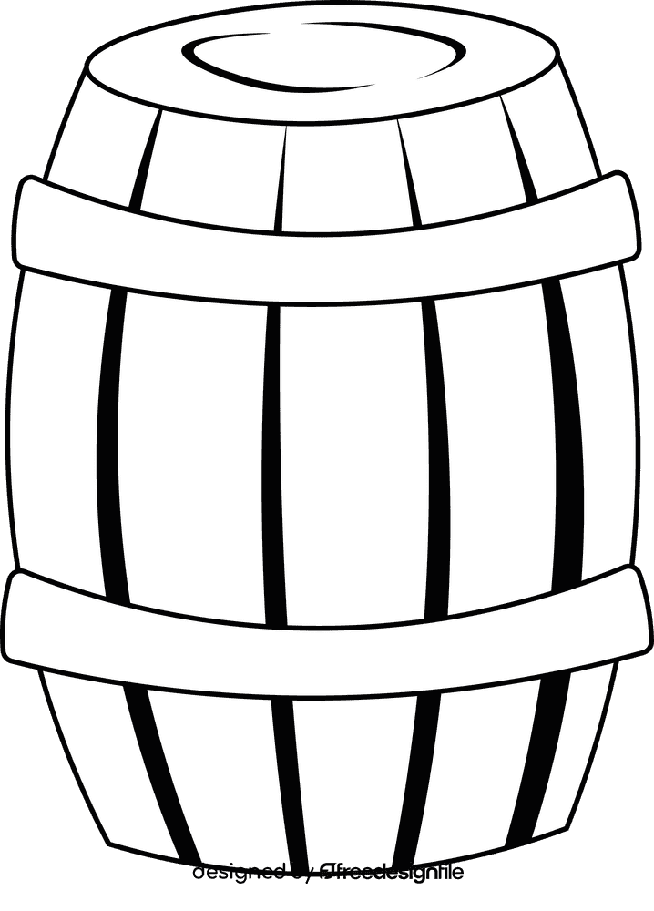 Keg Wood black and white clipart