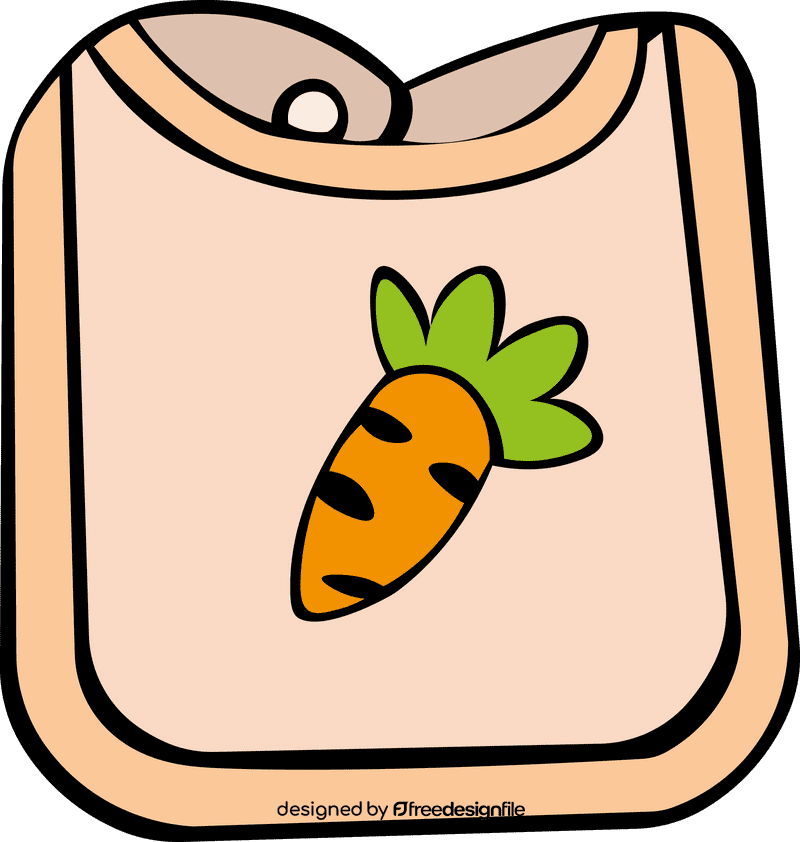 Baby Bib Carrot clipart