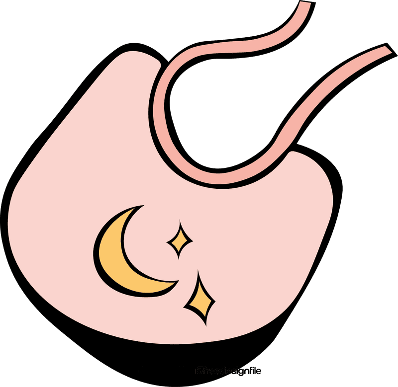 Baby Bib Moon clipart