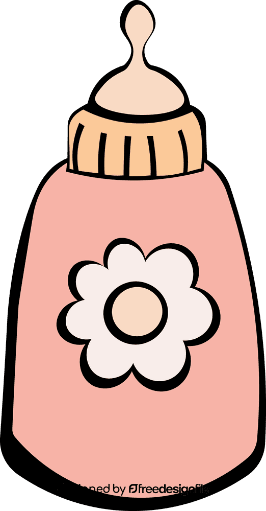 Baby Milk Bottle Flower clipart