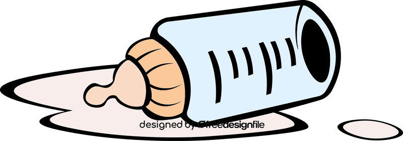 Baby Milk Bottle Spilled clipart