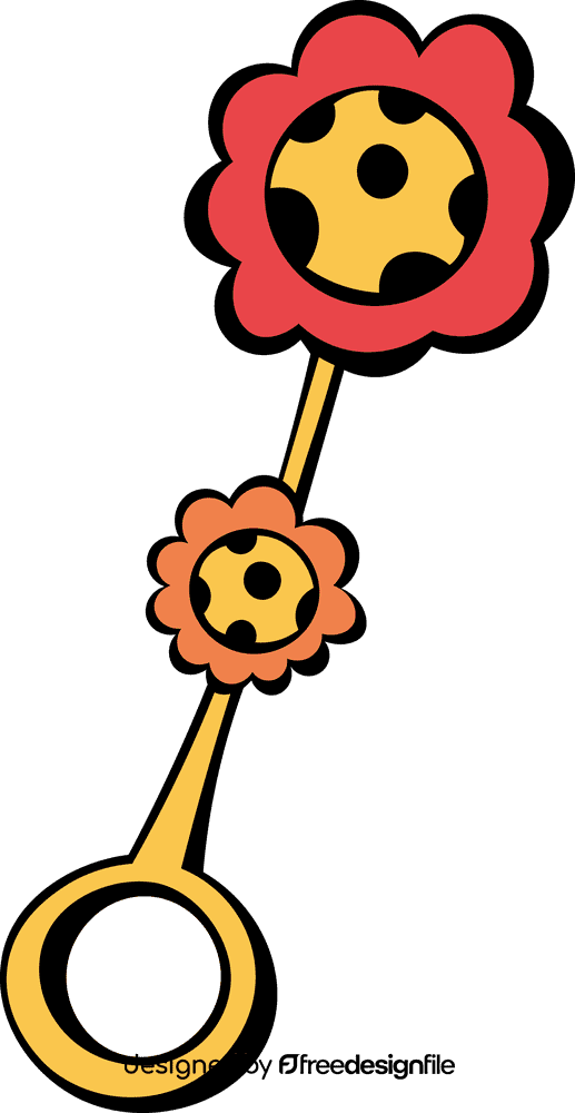 Baby Rattle Flower clipart